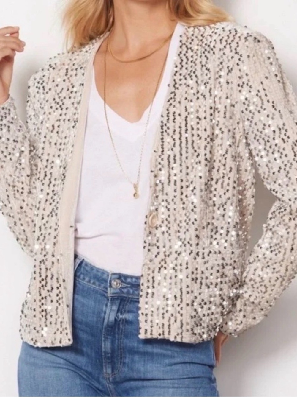 Sanctuary Sequin Blazer Small NWT
